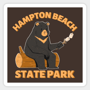 Hampton Beach State Park Camping Bear Magnet